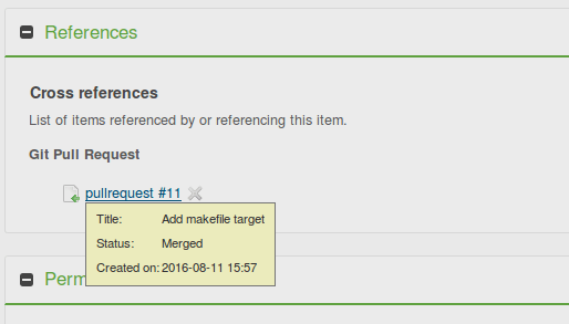 Cross reference backlink